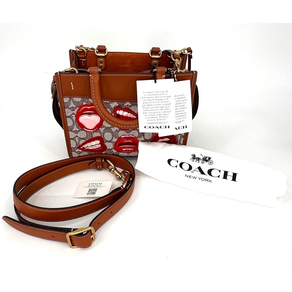 Coach x Tom Wesselmann Rogue 25 Lips NWT Pop Art Signature Bag Cocoa